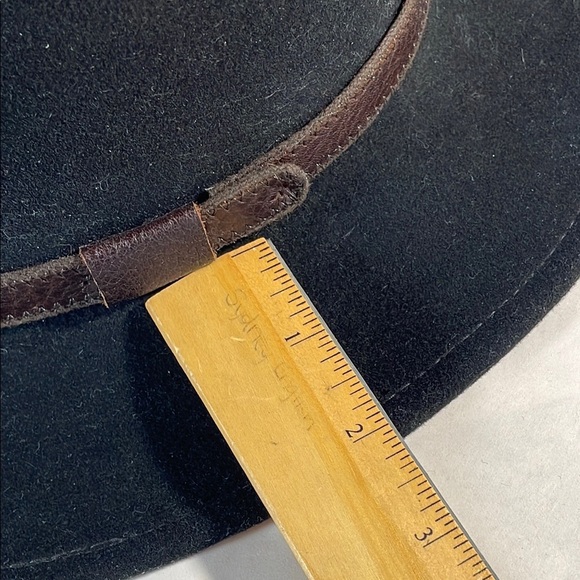 Country Gentleman Hamilton Wool Felt Fedora Hat Black with brown band Medium - Picture 5 of 9